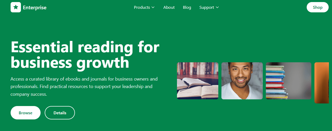 Enterprise Landing page